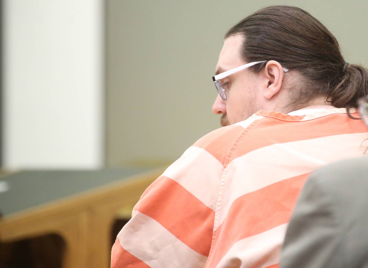 Bradley French, convicted bow-and-arrow murder in the killing of Joshua Scaman in 2015 has his 15-year sentence read by Judge H. Chris Ryan, Jr. on Thursday, Oct. 19, 2023 at the La Salle County Criminal Justice Center in Ottawa.