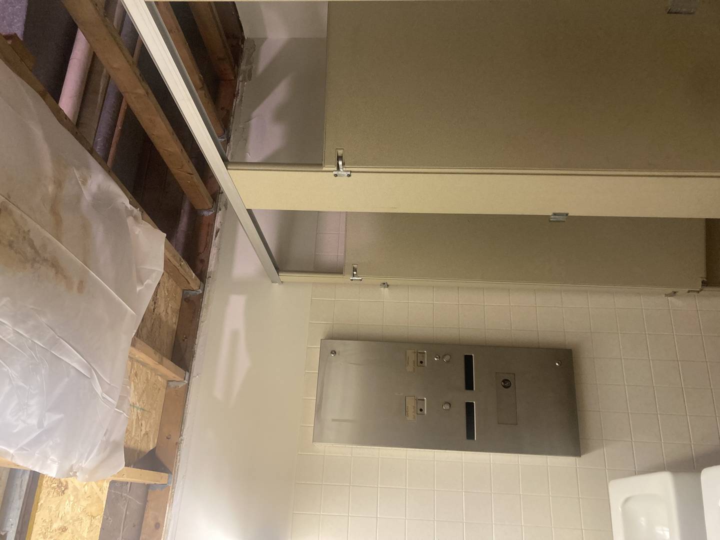 The third floor women's room outside the Lockport City Council board room had its ceilings removed due to plumbing issues. The bathrooms will be repaired as part of the upcoming renovation work. 
Wednesday, May 21, 2025