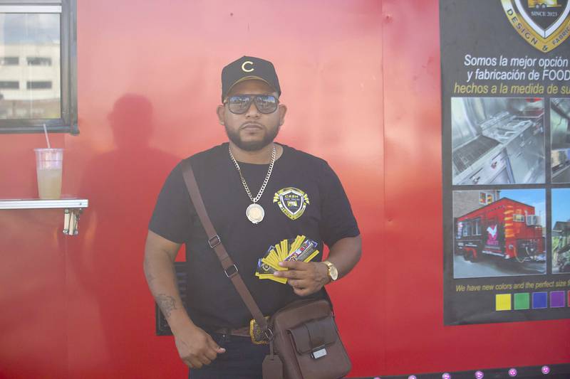 Cristian Salinas, owner of Cash Food Trailers, at Fiesta en el Bicentennial Park at Saturday, Sept. 14, 2024 at Billie Limacher Bicentennial Park in Joliet.