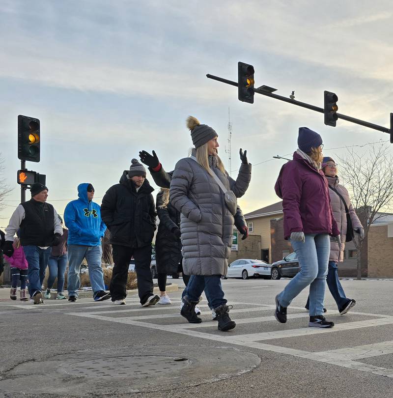 More than 100 participated Saturday, Feb. 22, 2025, in the Coldest Night of the Year Walk fundraiser in downtown Ottawa to benefit the Illinois Valley to Deliver Shelter.