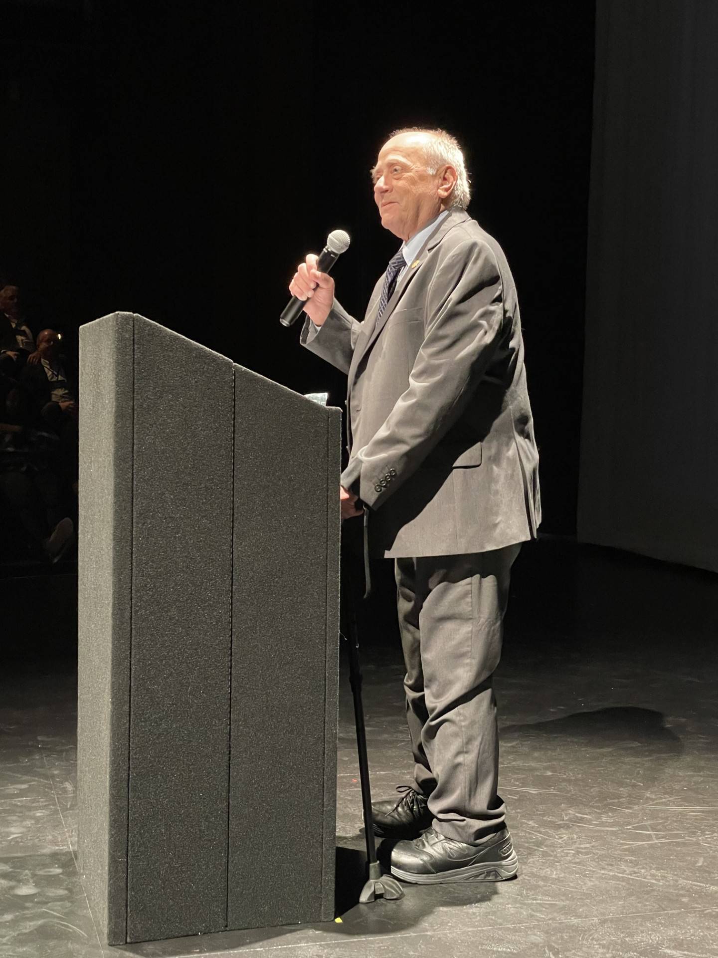 Keith White of Joliet, professor emeritus and former chairperson of theatre at Lewis University in Romeoville, received the university’s first Dean’s Lifetime Award for Excellence on March 22.