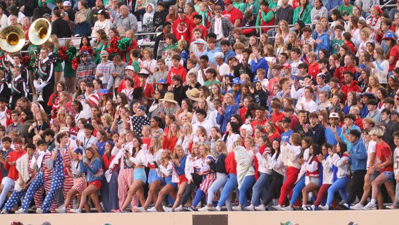 L-P superfans cheer on the Cavaliers as they play Metamora on Friday, Sept. 5, 2025 at Howard Fellows Stadium.