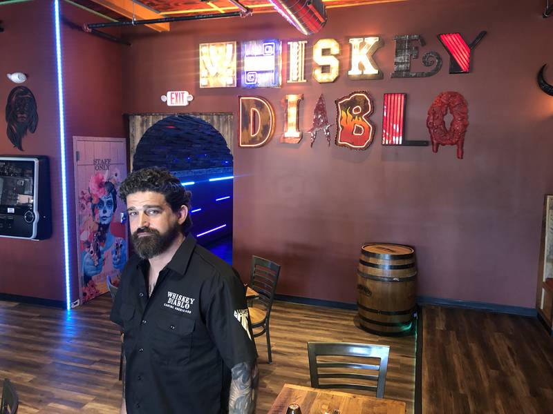 Dan Hart on Friday, Sept. 20, 2024, at his newest restaurant, Whiskey Diablo, 1325 Riverside Drive in McHenry. It is the seventh restaurant opened by Hart in McHenry and Kane counties.
