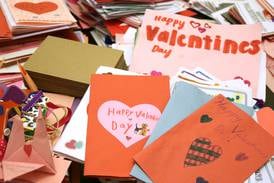 Valentine station set up at Erie library