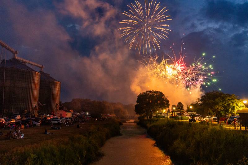 Fireworks display over Canal on Saturday, July 5, 2025 on Canal Street in Utica.