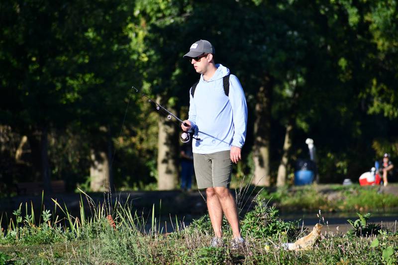 Sign up for the Forest Preserve District of Will County’s Adult Fishing Derby on Saturday, May 17, 2025, at Hidden Lakes Trout Farm in Bolingbrook.