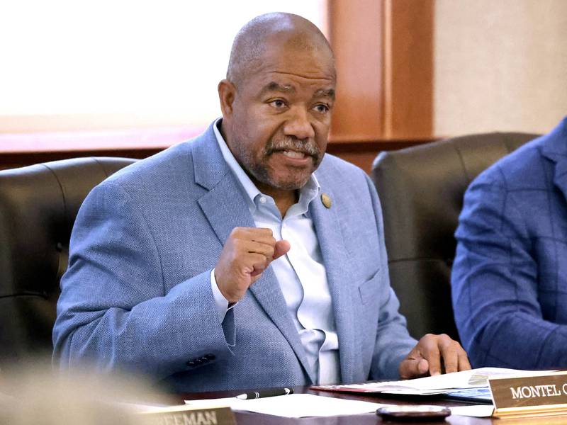 Montel Gayles, Northern Illinois University Board of Trustees chair, speaks Thursday, June 12, 2025, during their meeting in Altgeld Hall at NIU in DeKalb. NIU clerical, professional and administrative workers represented by the American Federation of State, County and Municipal Employees Local 1890 are asking for higher wages when their contract expires at the end of the month.