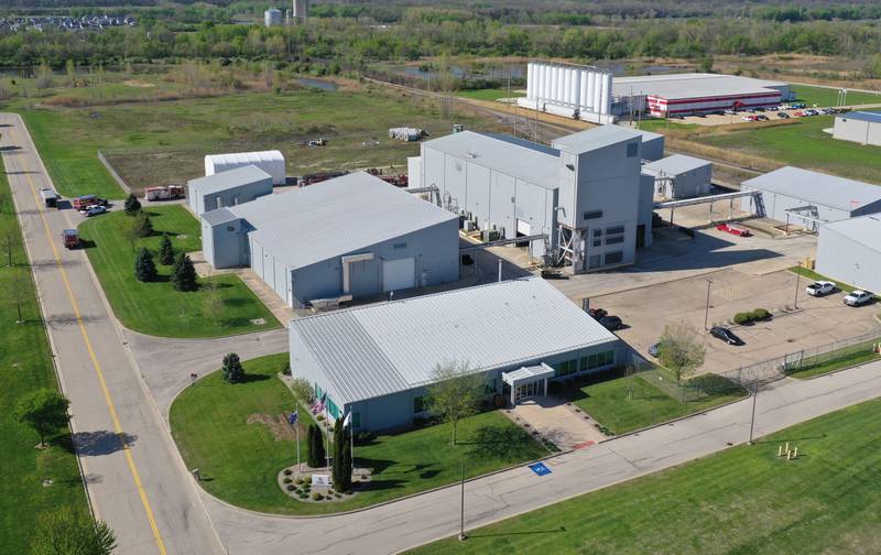 Emergency crews work the scene of a chemical release on Tuesday, April 21, 2026 at Cogee Titanium in Ottawa.