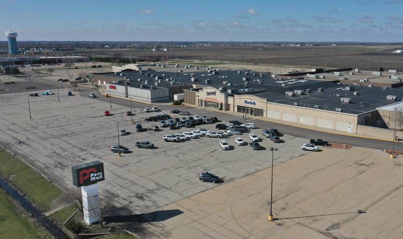 An aerial view of the Peru Mall on Wednesday, March 27, 2024. The Peru Mall opened on Tuesday, March 13, 1974 at 2p.m.