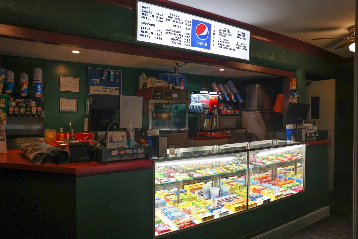 Purchasing concessions at Mar Theater, in downtown Wilmington, is a throwback experience. The Art Deco style theater, which opened in 1937, continues to screen first-run features and host events.