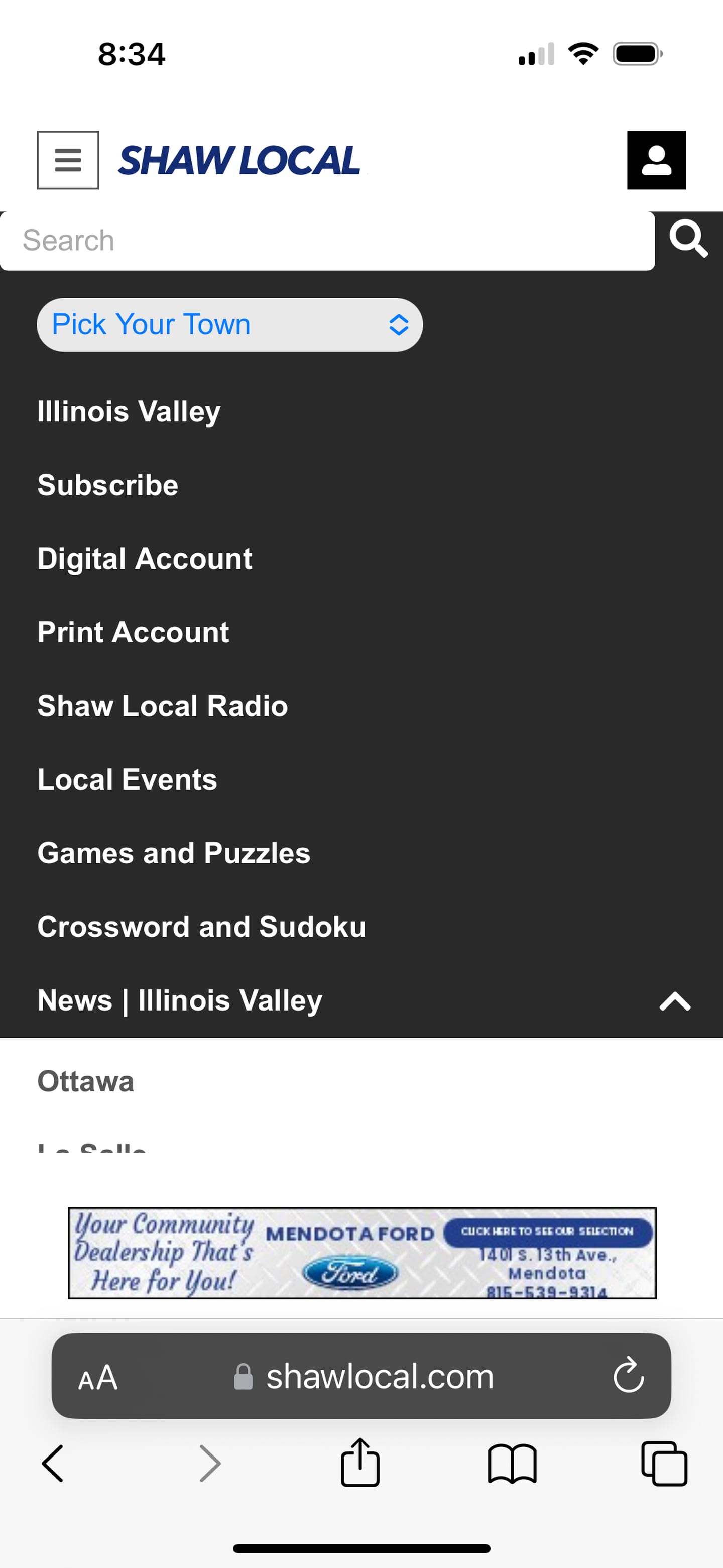 How to pick your town's news on Illinois Valley from your mobile device