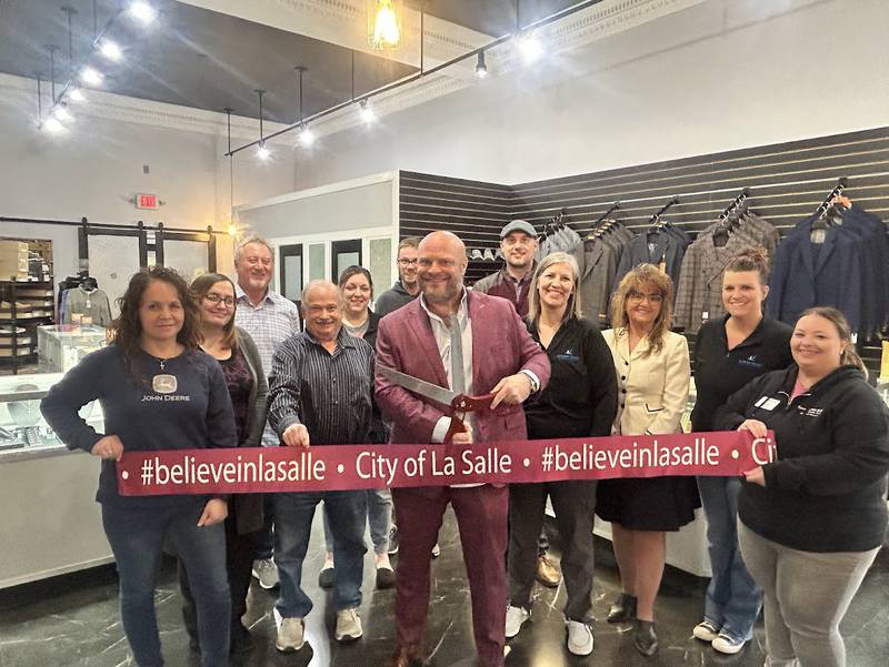 That Guy's Secret in La Salle celebrates its grand reopening with a ribbon cutting. The business is introducing a line of men's and women's fine jewelry.
