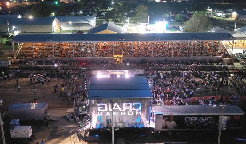 A abundant crowd attends the Craig Morgan concert during the 102nd Marshall-Putnam Fair on Thursday, July 13, 2023 in Henry.