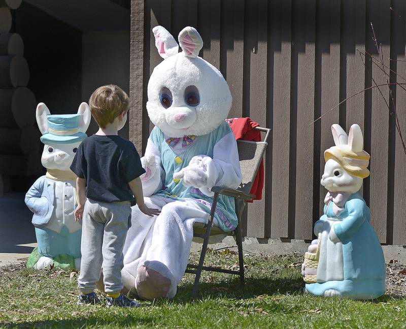 Before and after the Easter Egg Hunt, which was sponsored by Marseilles Recreation at Illini State Park in Marseilles, children were able to meet and greet The Easter Bunny Saturday.