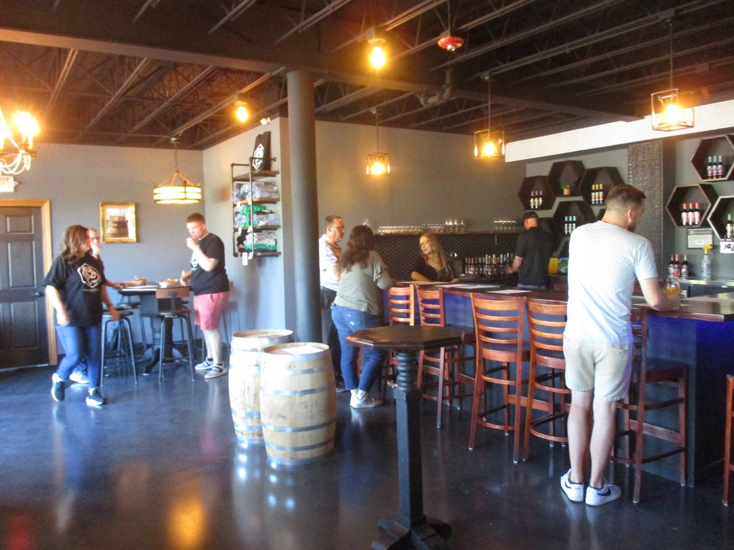 Foxes Den Meadery in downtown Yorkville features a large tap room to sample the honey wines produced on the premises.