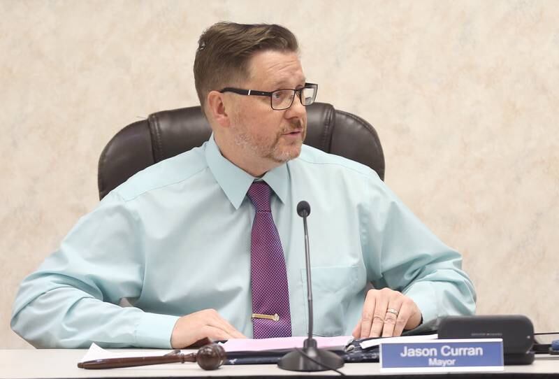 Oglesby mayor Jason Curran speaks at the city council meeting on Monday, May 20, 2024 at Oglesby City Hall.