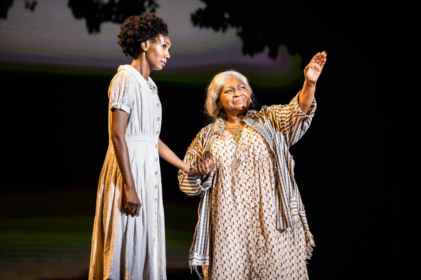 Zurin Villanueva as ‘Tina Turner’ and Ann Nesby as 'Gran Georgeanna' Photo by Matthew Murphy and Evan Zim.jpg