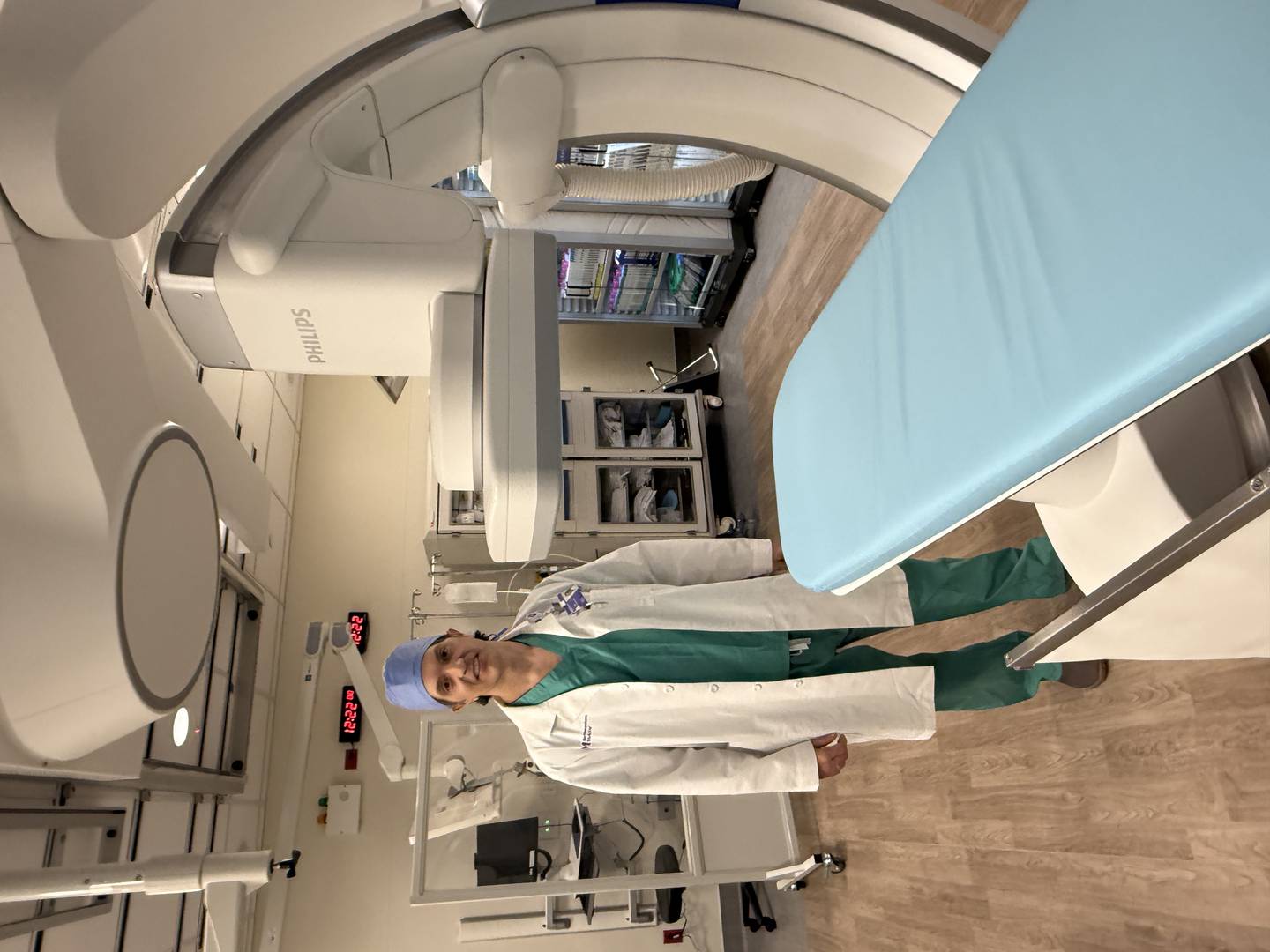 Elias Hohlastos, MD, interventional radiologist and medical director at Northwestern Medicine Catherine Gratz Griffin Lake Forest Hospital and Northwestern Medicine Grayslake Outpatient Center stands in the new angiographic suite.