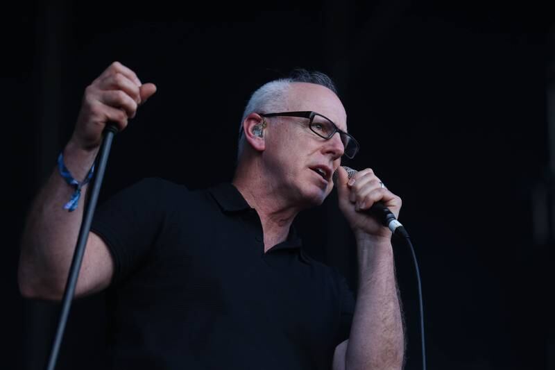 Bad Religion lead singer Greg Graffin performs on the Riot stage on day two of Riot Fest. Saturday, Sept. 18, 2022, in Chicago.