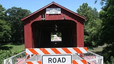 Photos: IDOT provides update on Red Covered Bridge in Princeton