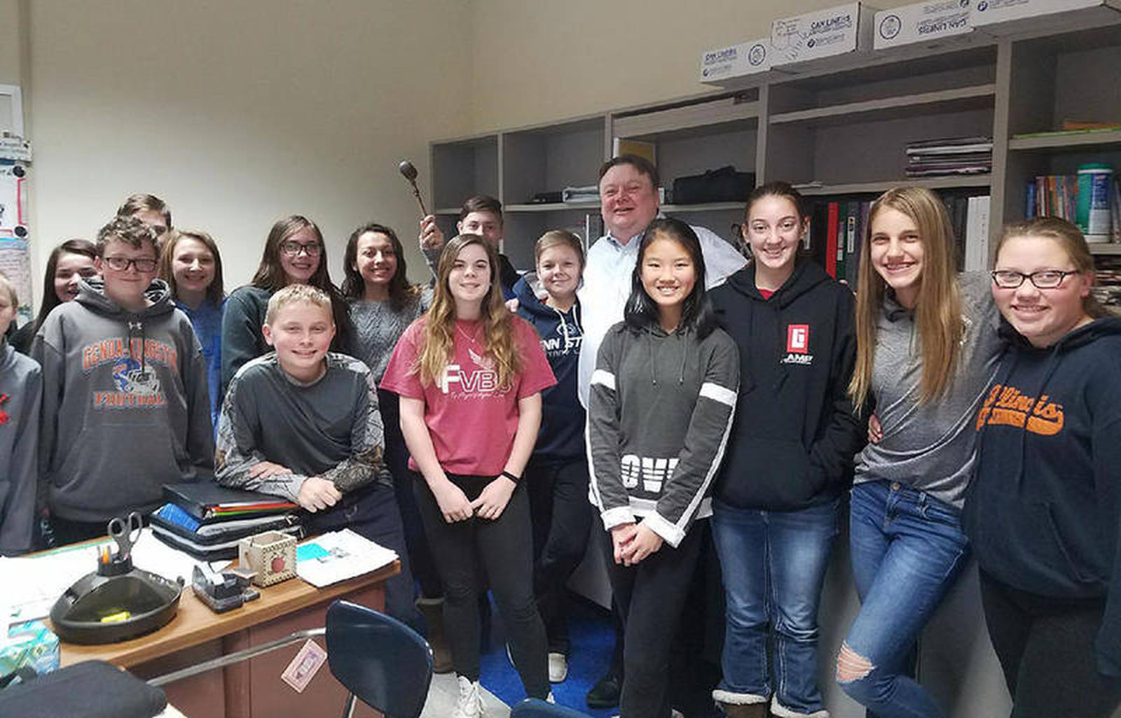 Mayor visits GenoaKingston Middle School class Shaw Local