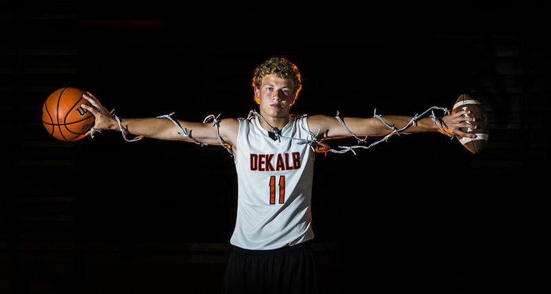 DeKalb athlete junior Cole Tucker, excelling at football and basketball, is the 2016 Daily Chronicle Male Athlete of the Year. Tucker recently committed to playing football at NIU.