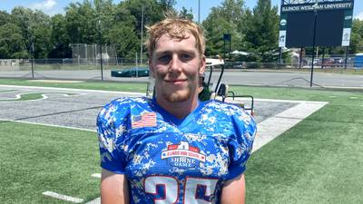 Newman’s Daniel Kelly takes in final football action in Shrine Game