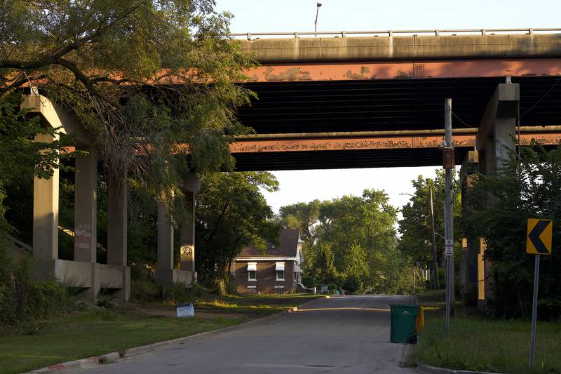 A view of the Interstate 80 bridges over Water Street seen on Tuesday, July 22, 2025, in Joliet.