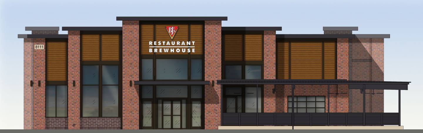 An architect's rendering shows how the JB's Brewhouse set for The Enclave in Algonquin, at Randall Road and Commons Drive, will look. The village board approved a development agreement with the site developer on Tuesday, Dec. 20, 2022.