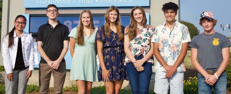 (Left to right); Elizabeth Kleckner, Luke Templin, Alexa Anderson, Audrey Witte, Baily Botterman, Rocco Rosati, and Cody Peterson