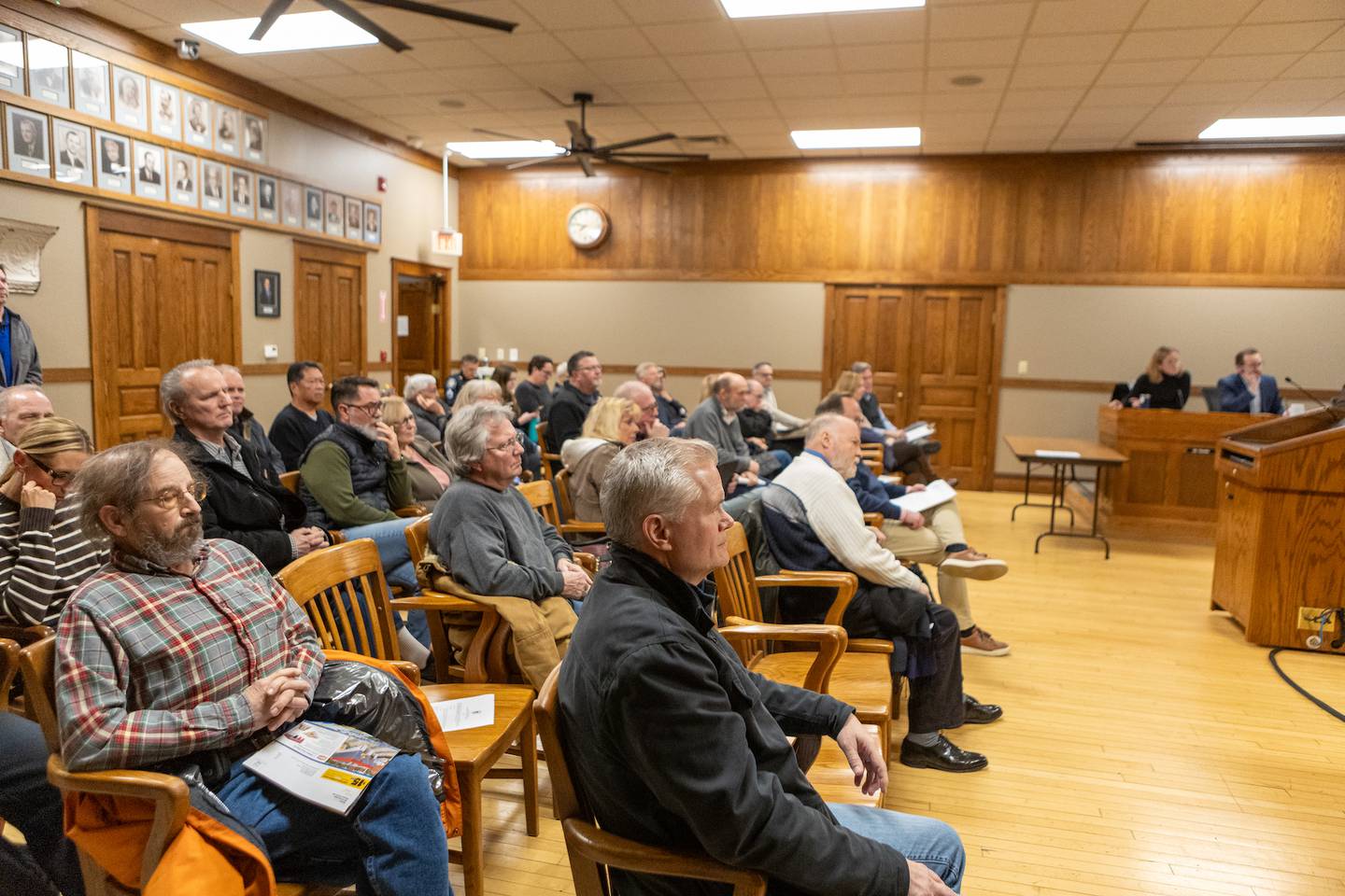 Locals attend Geneva City Council  special meeting regarding the Blacksmith Shop on Monday, Jan. 12,2026 in Geneva.