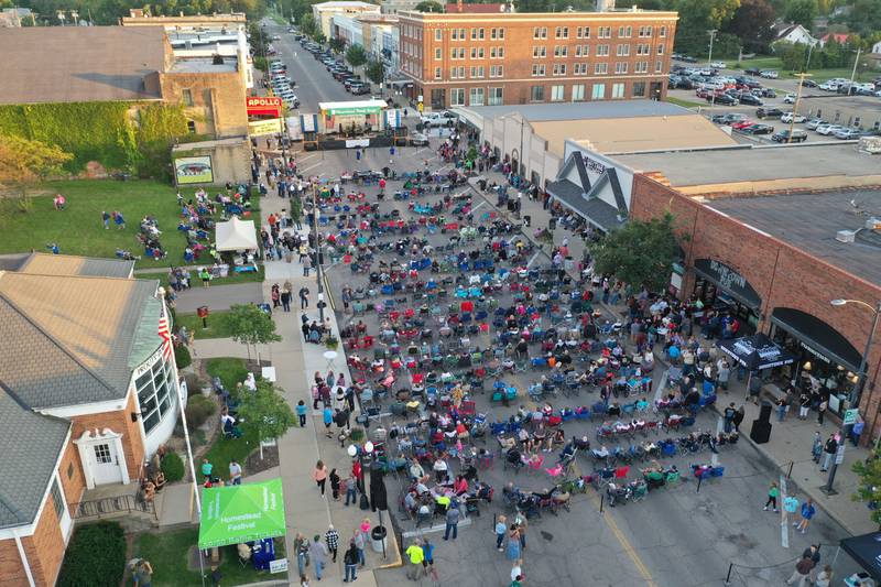A large crowd attends the Down on Main Street Concert Series featuring Dillion Carmichael on Friday, Aug. 9, 2024 in Princeton.