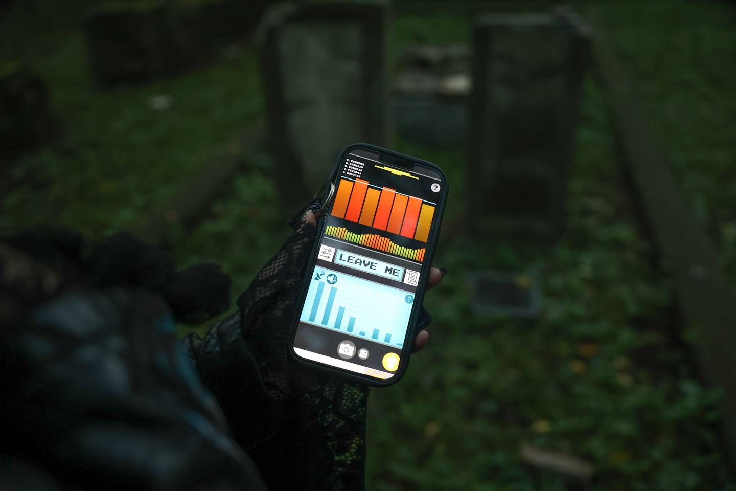 A ghost hunting app shows spikes of paranormal activity and the Electronic Voice Phenomena picks up the words “Leave Me” at the site of the Runyon family cemetery in Lockport. Rumors are you can hear haunting voices in the woods surrounding the cemetery at all times of the day.