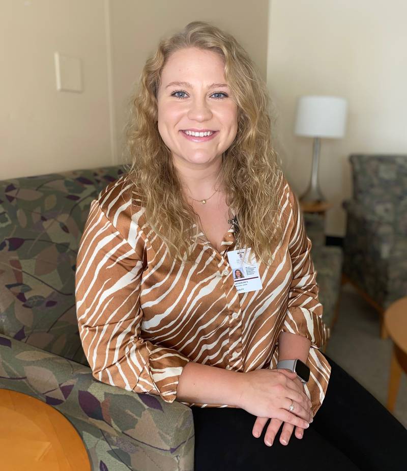 Morris Hospital's May Fire Starter of the Month, Jacquie Secrest.