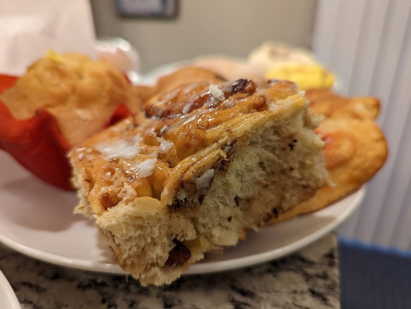 La Chicanita Bakery in Crest Hill offers a wide variety of homemade breads and pastries, juices, sandwiches and custom cakes. The coffee cake in front was flavored with anise.