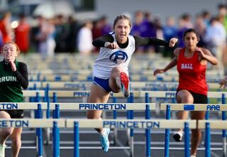 Princeton's Miyah Fox ran off with the 110 hurdles in Tuesday's Ferris invitational.