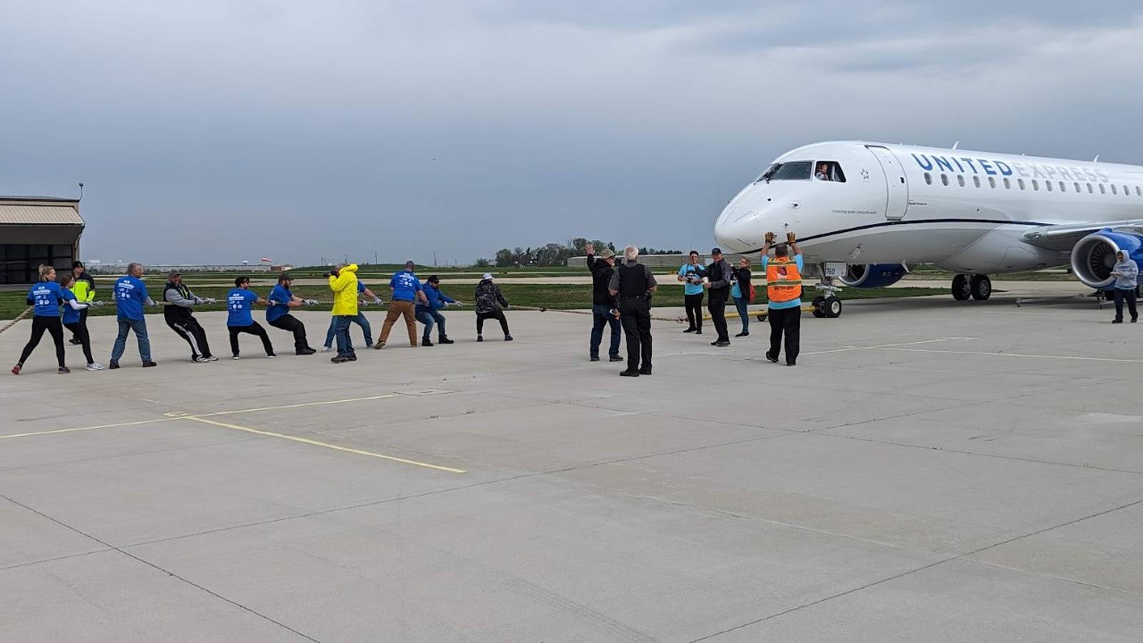 Romeoville university hosted Special Olympics plane pull on Saturday