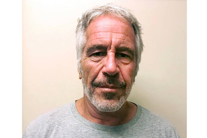 FILE - This photo provided by the New York State Sex Offender Registry shows Jeffrey Epstein, March 28, 2017.  (New York State Sex Offender Registry via AP, File)