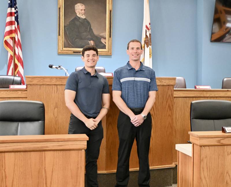 The City of La Salle swore in two new patrol officers for the police department on Thursday morning in the city council chambers.