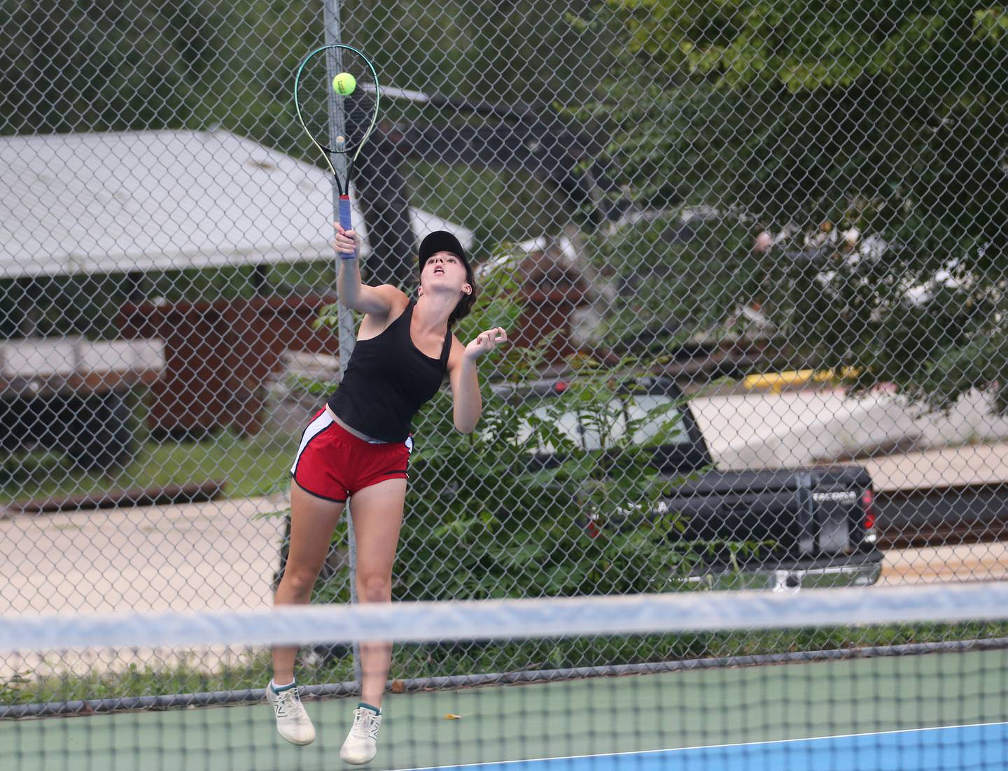 Ottawa's Layne Krug serves the ball against Streator on Wednesday, Sept. 6, 2023 at Streator High School.
