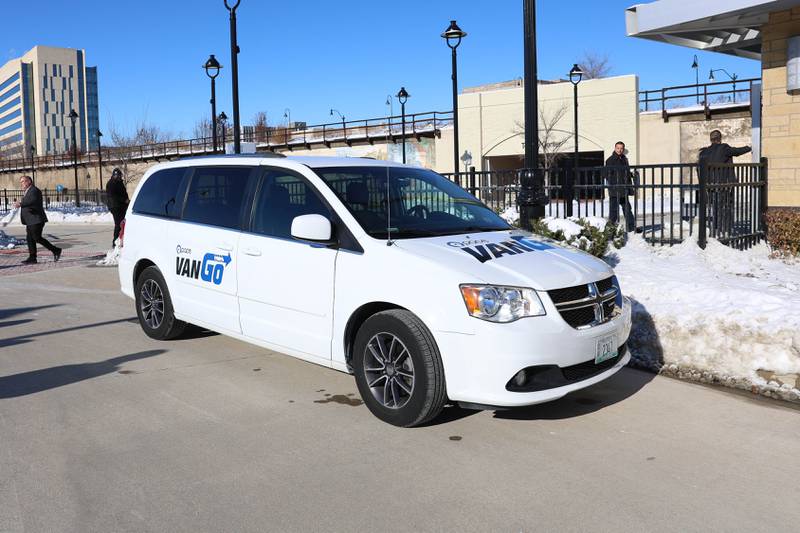 Pace officially launched the Pace VanGo vanpool reservation-based round-trip service with a ribbon cutting ceremony on Thursday, Dec. 4, 2025 in Joliet.