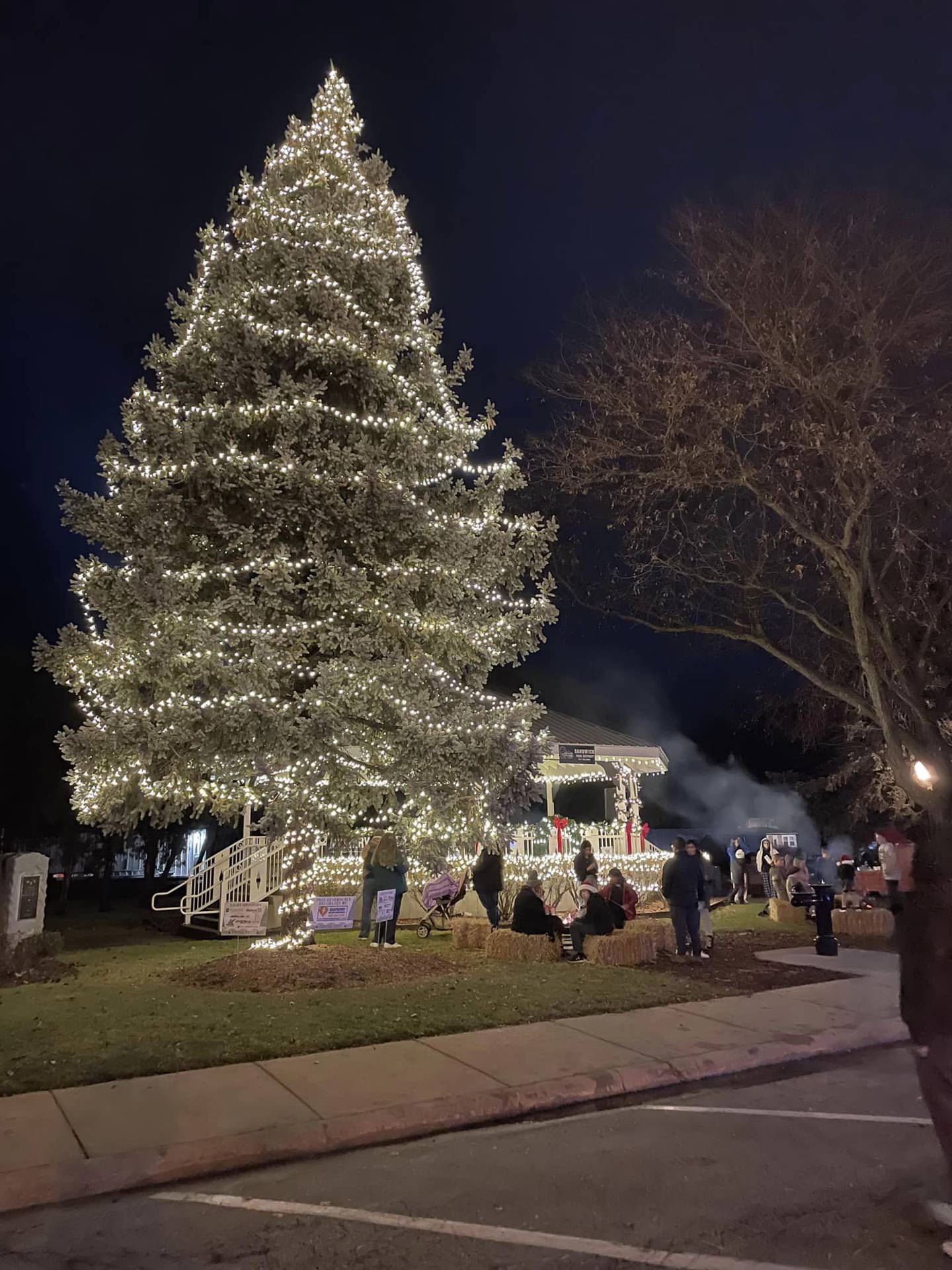 A Christmas tree lighting ceremony was part of A Merry Little Sandwich Christmas on Dec. 2.