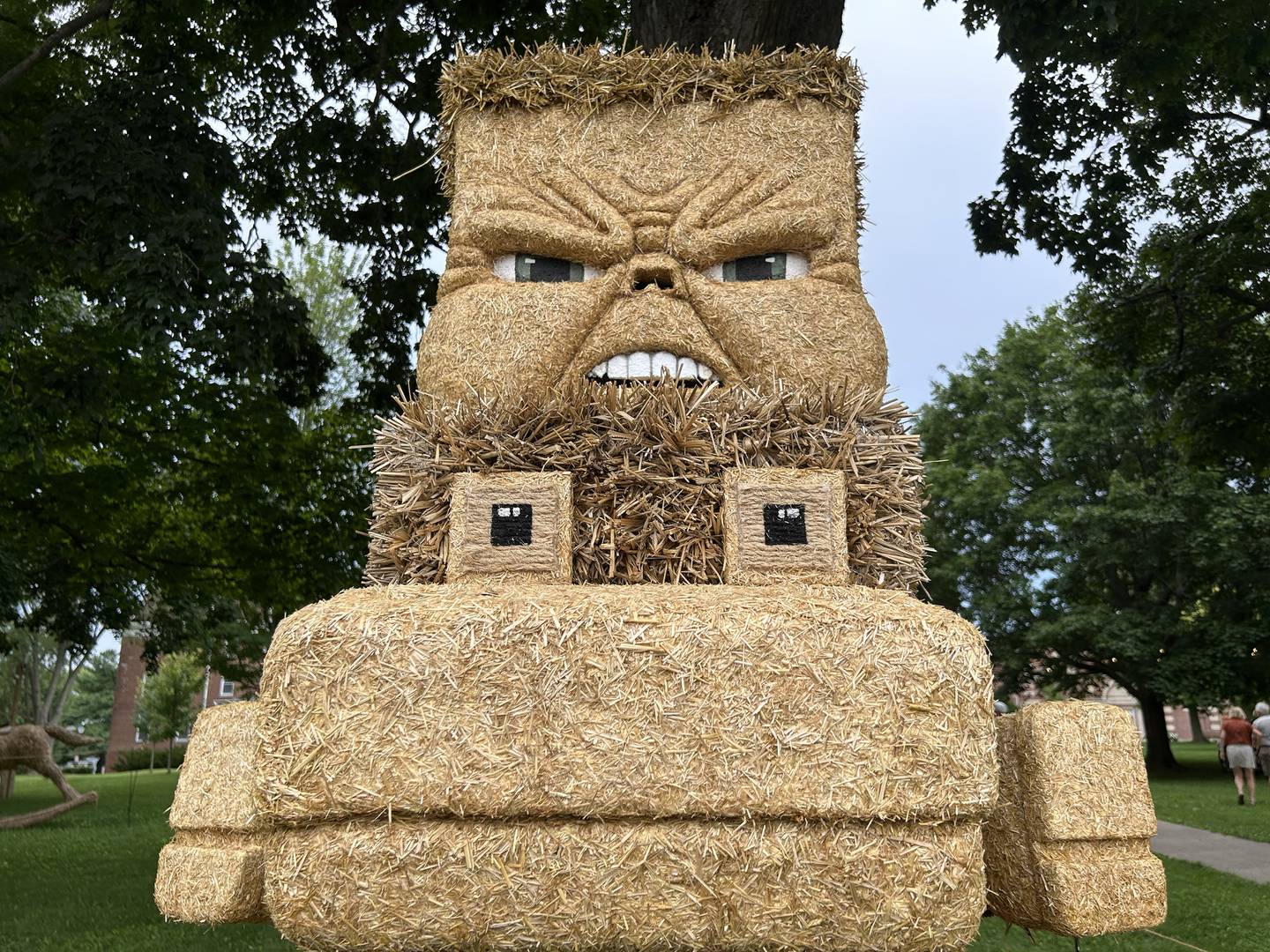 “Chicken Jockey” won the 2025 U.S. National Straw Sculpting Competition in Mt. Morris. It was created by Danica and Mark Rogers of Rochelle.