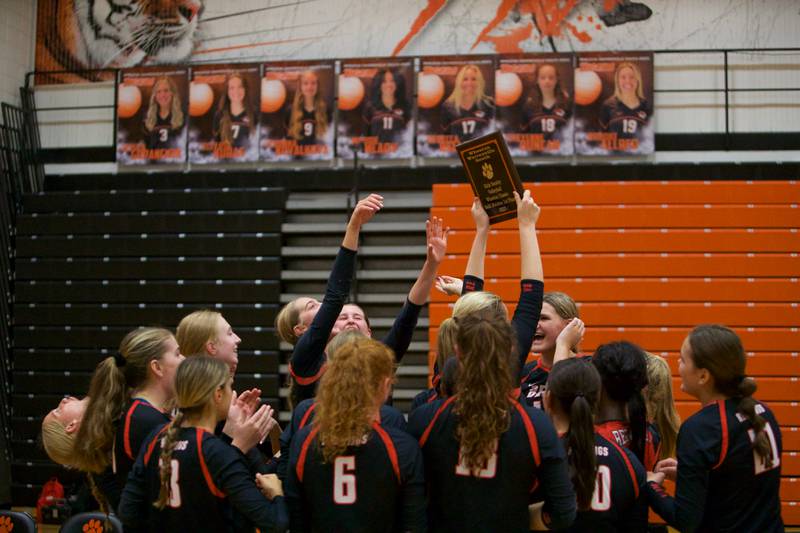 Benet celebrates the Win over Maristat the Wheaton Classic on Saturday, Sept. 16,2023 in Wheaton.
