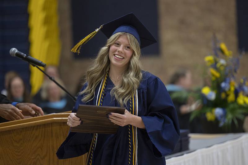 Lelaina Block received two department awards, Foreign Language and English Friday, May 24, 2024 during the commencement of the class of 2024.
