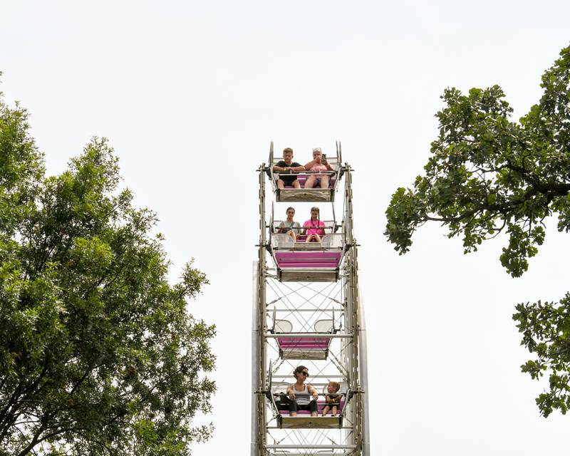 People take in rides Saturday Aug. 16, 2025, during Elburn Days.