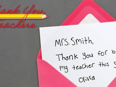 Thank You Teachers Letters 2023: NewsTribune