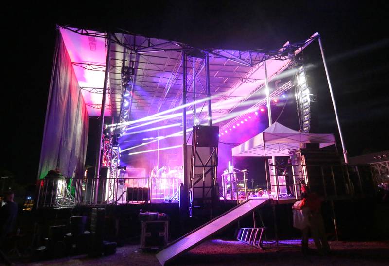 A backstage view of the Trace Adkins concert on Thursday, Aug. 21, 2025 at the Bureau County Fair in Princeton.