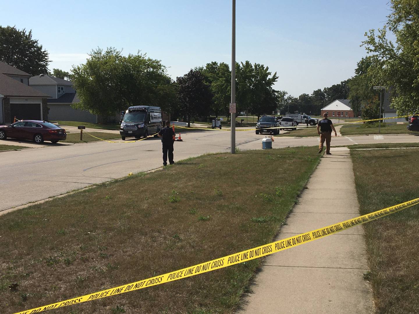 A man was found shot to death on Honeytree Drive in Romeoville Friday morning.