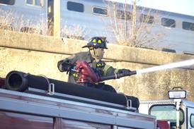 Joliet firefighters fight blaze at commercial building
